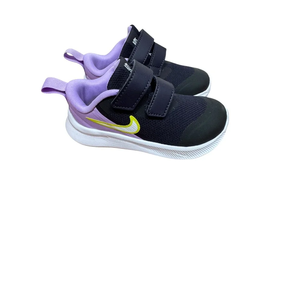 Nike‎ Star Runner Size 6C Black Lilac Sneakers NEW Girls shoes Da2778-500